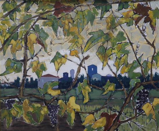 Italian School oil on board Profili di Cividale 49 x 50cm.